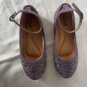 Link Purple Rhinestone Flats